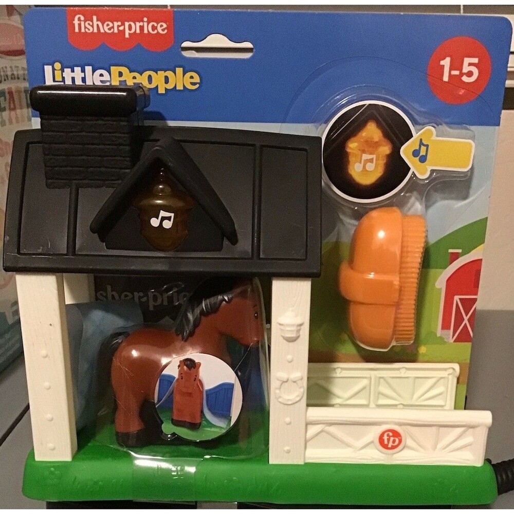 Fisher-Price Little People Horse & Stable Playset with Light, Sound & Figure NEW